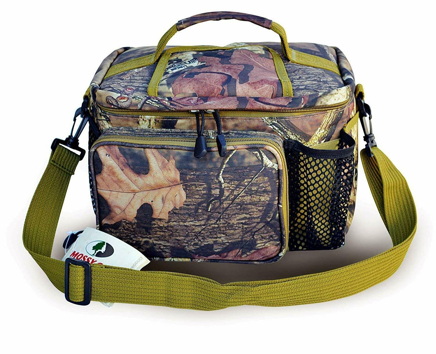 Explorer Mossy Oak Realtree Hunting Camo Open Top Cooler Lunch Bag Holds 16 Cans