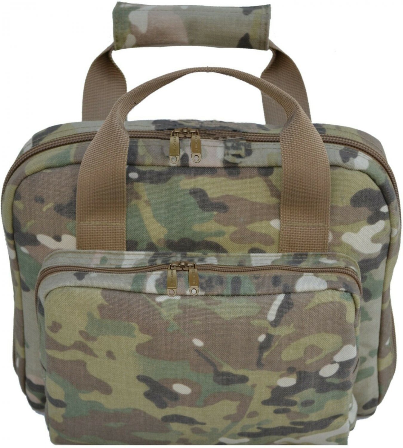 Soft Padded Double Pistols compact Range Bag Hand carry Gun Case Magazine Holder