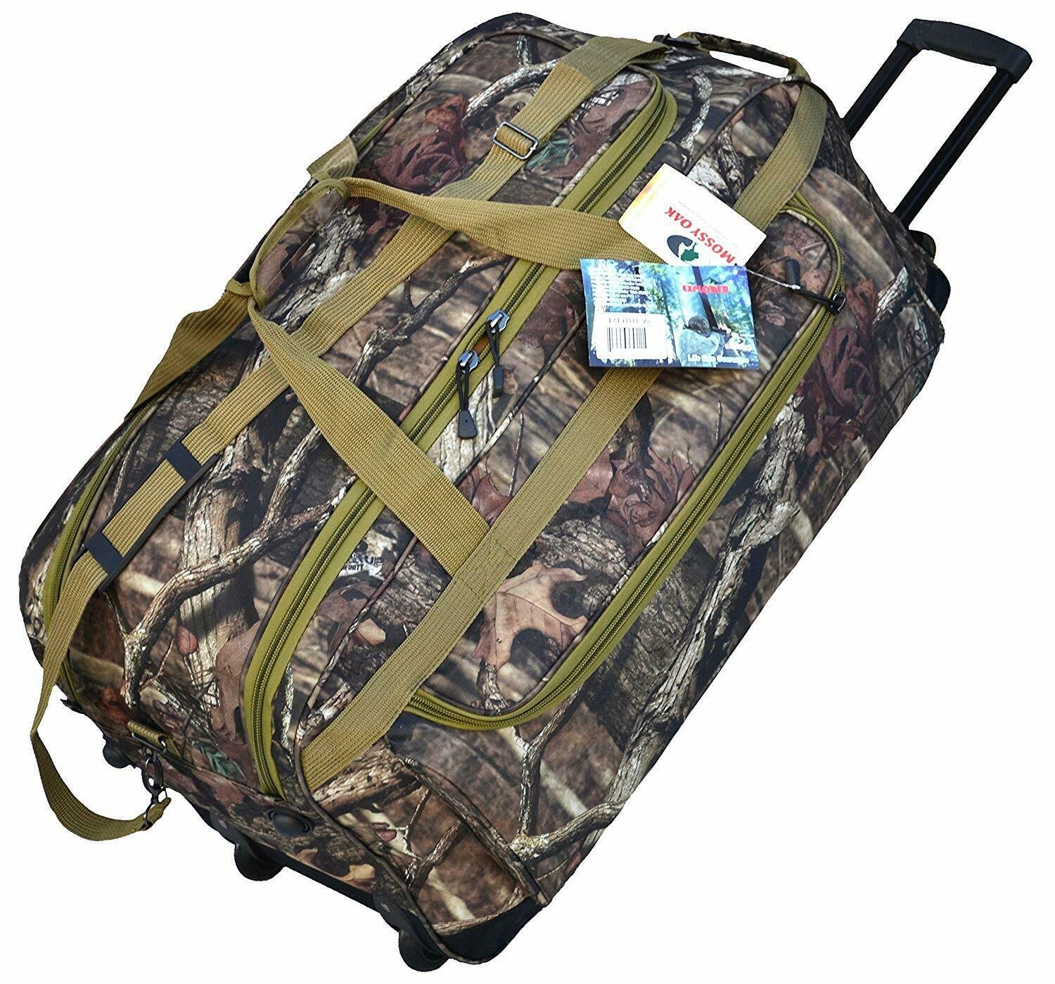 Explorer Rolling Duffel in Mossy Oak Hunting Camping Trekking 22 Inch Luggage