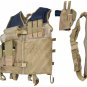 Explorer Tactical Vest with Holster Ammo Pouch Police Law Hunting Black One Size