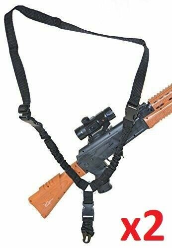 2X Explorer Tactical Adjustable Single Point Nylon Weapon Gun Sling - Black