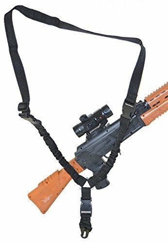 Every Day Carry Tactical Adjustable Single Point Nylon Weapon Gun Sling - Black