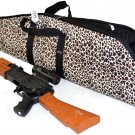 42" Rifle Case Leopard Print Polyester 600 D Attached Scope Compatible
