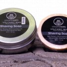 VOLCANIC MAN SHAVING SOAP AND DISH (With Tamanu Oil)