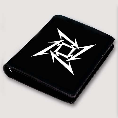 Metallica Shuriken Rock Band Leather Wallet Fit Combine With T-Shirt Tee