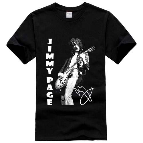 Jimmy Page 1 Rock Band Black T-Shirt TShirt Tee