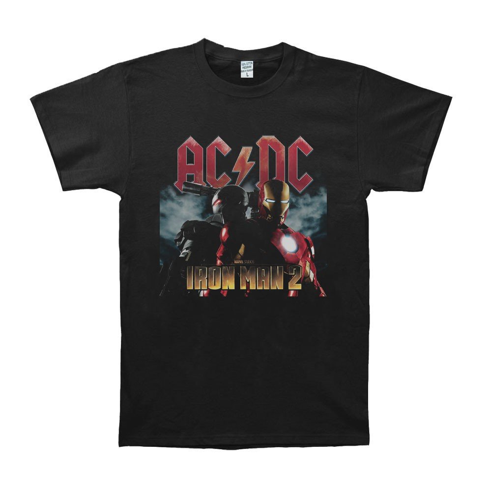 ACDC ACDC Iron Man 2 Rock Band T-Shirt Tshirt Tee