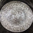 Neiman Marcus Christmas Glass Serving Platter Cherubs 12 3/4"
