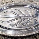 Oneida Oval Silver Plated Footed Meat Tray 16”