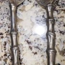 Mariposa 1996 Metal Bamboo Salad Servers- Fork & Spoon