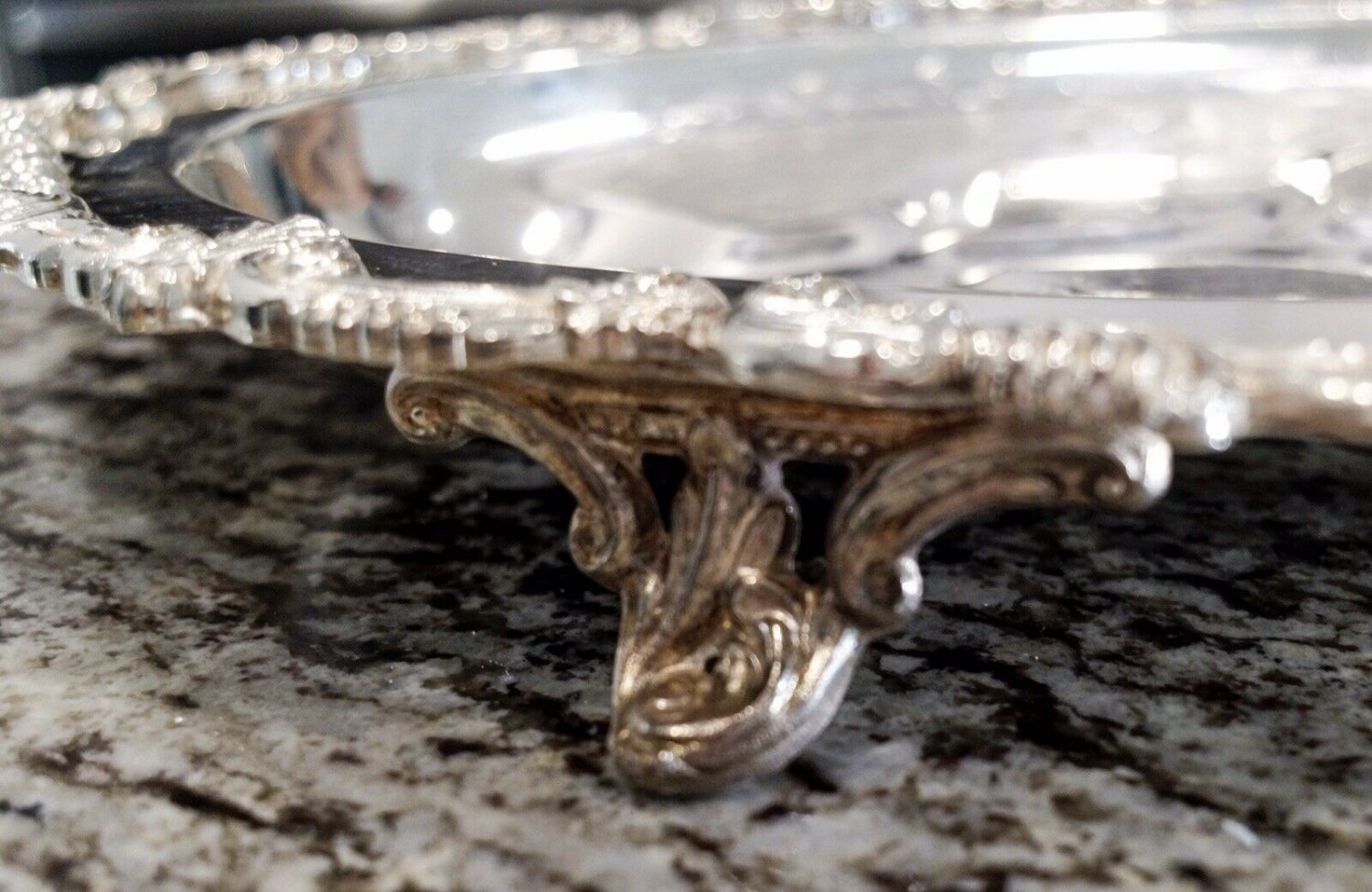 Sheridan Silver Company 19”x 13” Silver Plate on Copper Footed Meat