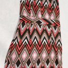 Banana Republic Size 2 Brown, Pink, & White Chevron Sleeveless Dress