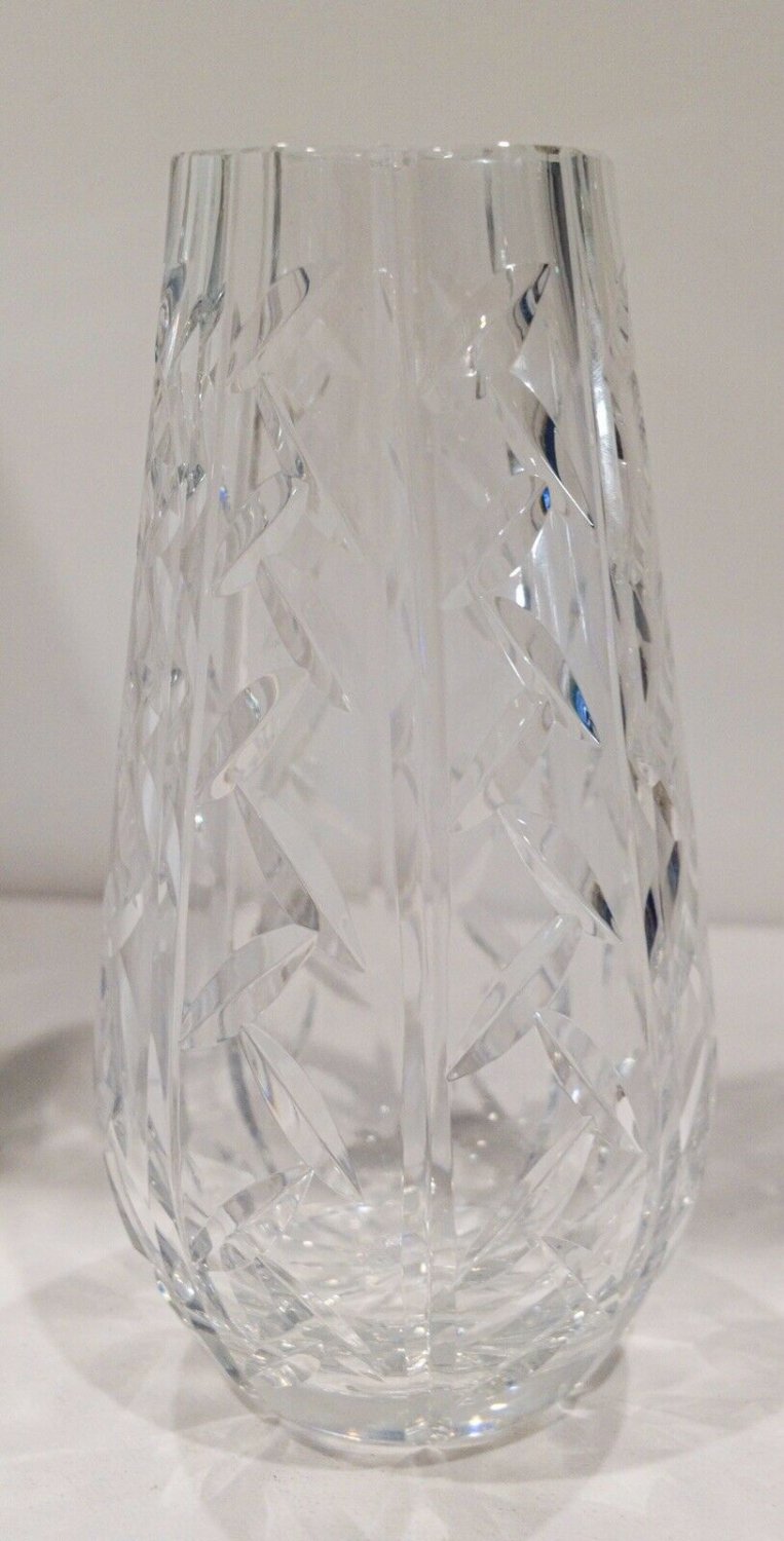 Waterford Crystal 9” Vase with Zig Zag Pattern