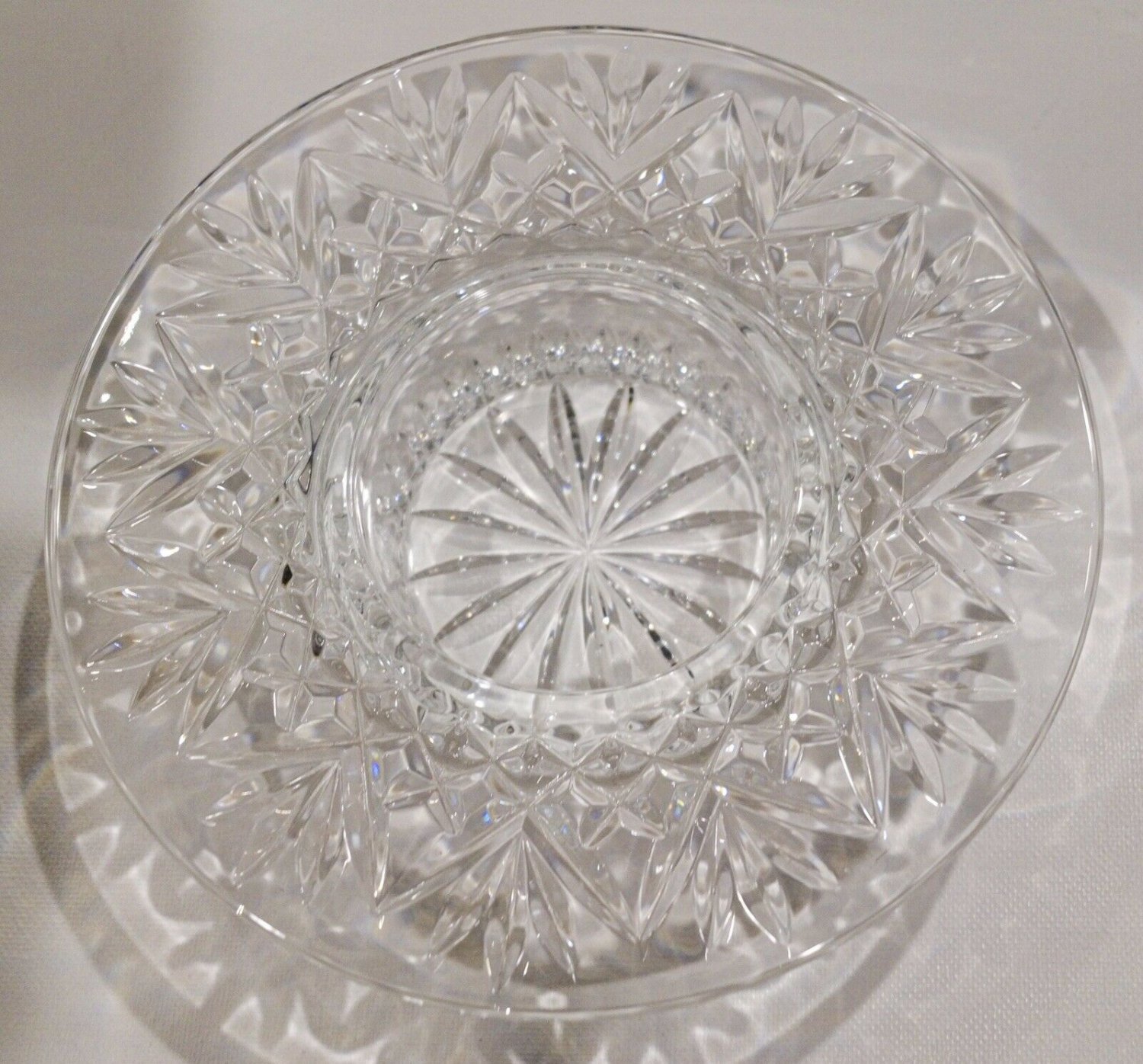 Waterford Crystal Bethany Pillar Candle Holder Artist Signed