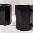 ARCOROC Octime 3 7/8” Black Glass Mugs (Set of 2)