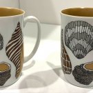 Neiman Marcus / Fitz and Floyd Porcelain Seashells Coffee Mugs