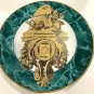Fitz and Floyd Consoles IV Decorative Plate Green Marble Design