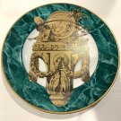 Fitz and Floyd Consoles III Decorative Plate Green Marble Design