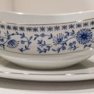 Mikasa Blue & White Gravy Boat With Attached Under-plate Fuji Pattern 8432