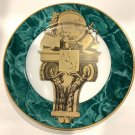 Fitz and Floyd Consoles II Decorative Plate Green Marble Design
