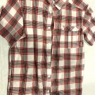 Columbia Men’s Medium Short Sleeve Red Plaid Button-Up Shirt