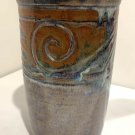 Ashby Brown and Blue Abstract 7 3/4” Glazed Vase