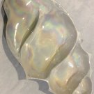 Global Views Italy Large Pearlescent and White Divided Seashell Platter