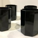 ARCOROC Octime 3 7/8” Black Glass Coffee Mugs /Cups Set of 4 (2 Sets Available) ARCOROC Octime 3 7/8” Black Glass Coffee Mugs /Cups Set of 4 (2 Sets Available)