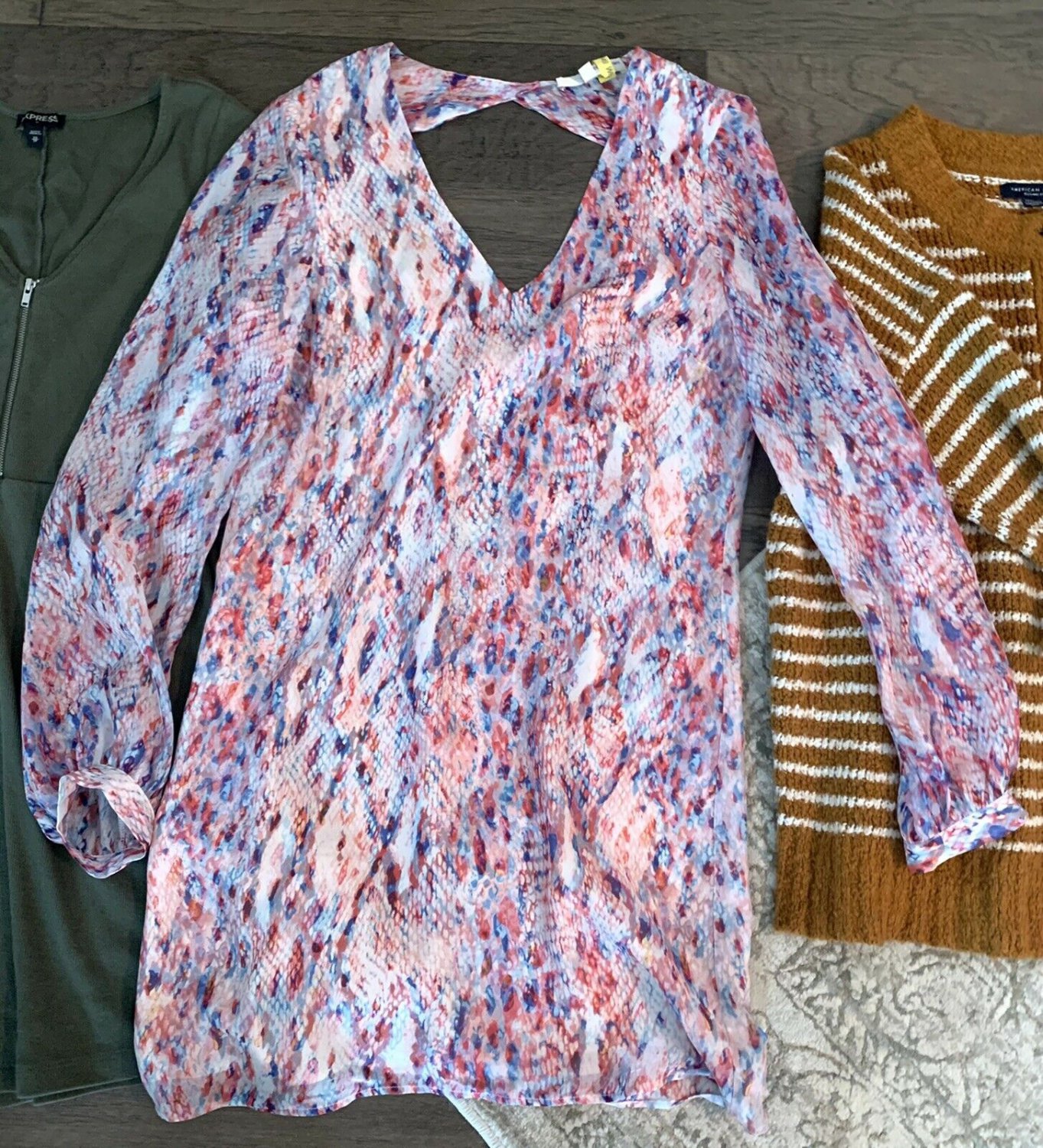 Women's Size XS Green and MultiColored Dresses and Orange and White