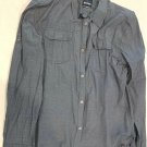 Prana Men’s Long Sleeve Button Down Blue Fishing Shirt Size XL