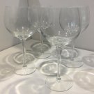 Set of 4 Clear Glass Stemmed Wine Glasses