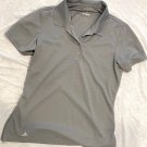 Adidas Polo Woman's Size Medium Gray Short Sleeve Collard Athletic Golf Shirt