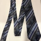 Giorgio Armani 100% Silk Blue Paisley Striped Neck Tie Giorgio Armani 100% Silk Blue Paisley Striped Neck Tie