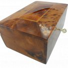 Jewelry box with key, Moroccan handmade Thuya wood box, Rectangular box : 7.87 x 5.11 x 3.34in