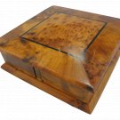 Secret box, Turning box, Moroccan handmade Thuya wood box With 4 Drawers : 7 x 7x 2,7 in