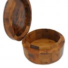 Jewelry cylindrical box, Moroccan handmade Thuya Wooden Box, elegant box: 5.51 x 2.75 in