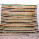 Vintage Handmade Berber Wool Hanbel Carpet, Traditional Moroccan Style rugs : 9,18 x 7,18ft
