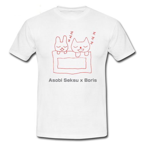 Asobi Seksu x boris dream pop Chris Zane Seamus Haji White T-Shirt S M L XL 2XL