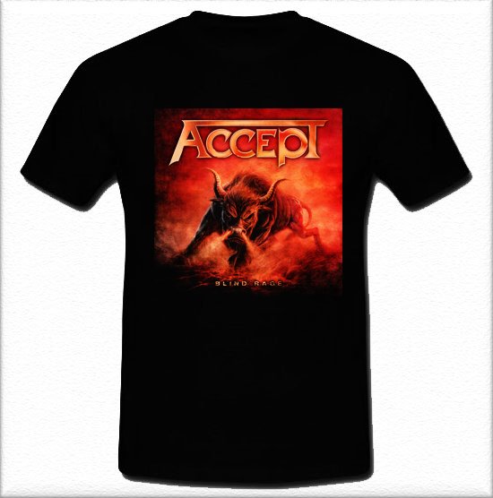 Accept Blind Rage Thrash metal Andy Sneap Helloween Black T-shirt S M L XL 2XL