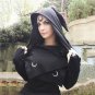 Adult Headscarf Shawl Hood Punk Goth Black