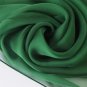 Dark Green Silk Scarf, Handmade Silk Scarf, Solid Color Green Mulberry Silk Scarf--SS-001