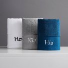 Embroidered Face Towel, 100% Cotton Towel with Family Theme Embroidery - His, Her, Kids--HT-003