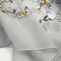 Embroidered with Floral,Black Silk Scarf, Handmade Mulberry Silk Scarf--SS-003