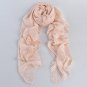 pink with brown dot print silk scarf,Handmade Mulberry Silk Scarf--SS-023