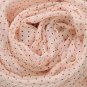 pink with brown dot print silk scarf,Handmade Mulberry Silk Scarf--SS-023