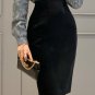 Grace OL Houndstooth Tie Collar Slim Two Pieces Dress