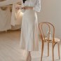 Modern Autumn Boat Neck Loosen Blouse with Long Skirt