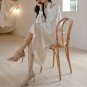 Modern Autumn Boat Neck Loosen Blouse with Long Skirt