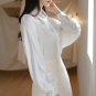 Modern Autumn Boat Neck Loosen Blouse with Long Skirt