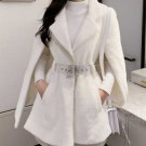 Modern Lady Turn-down Collar Beads Wraps Coat
